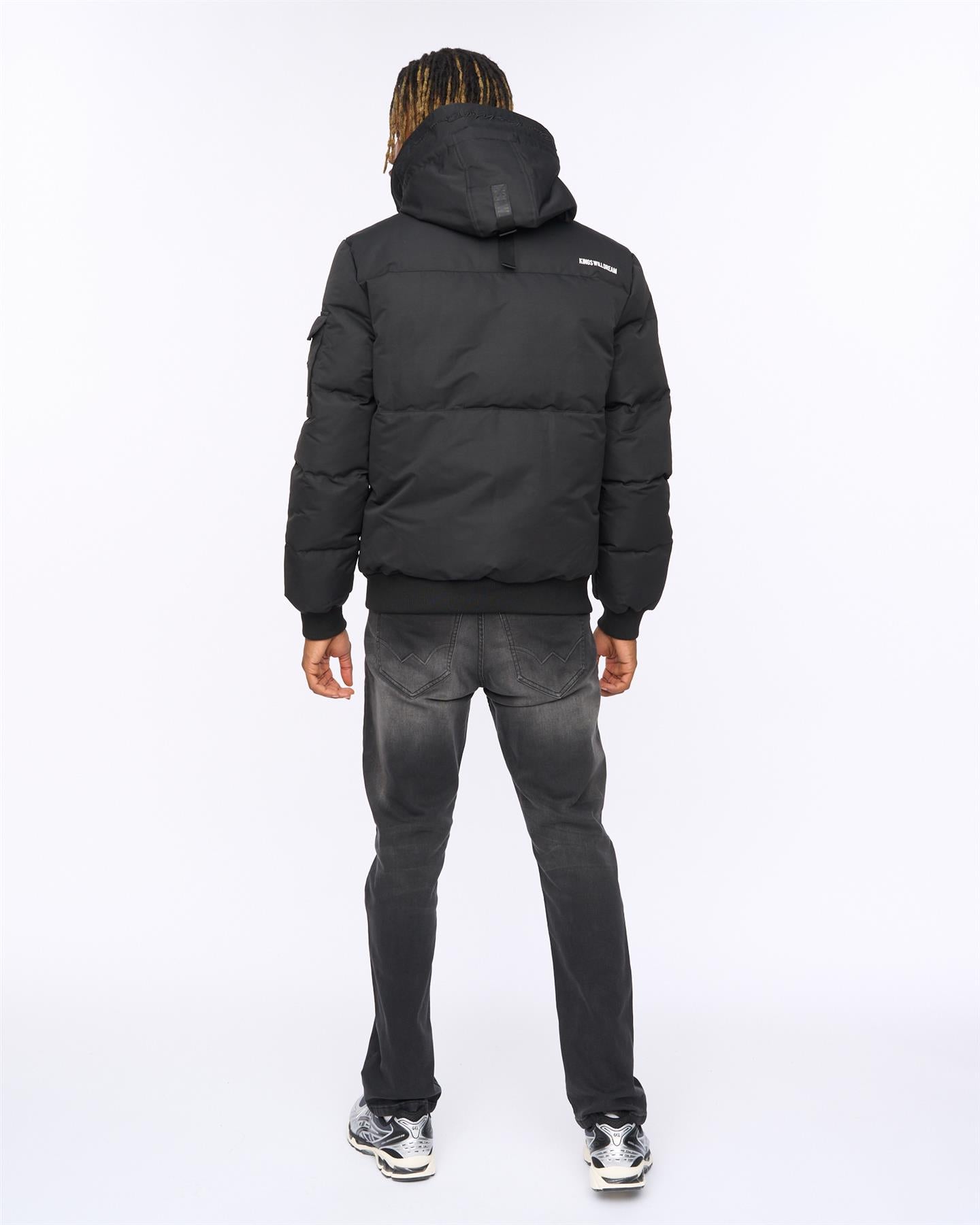 Mens Wakaday Bomber Jacket Black
