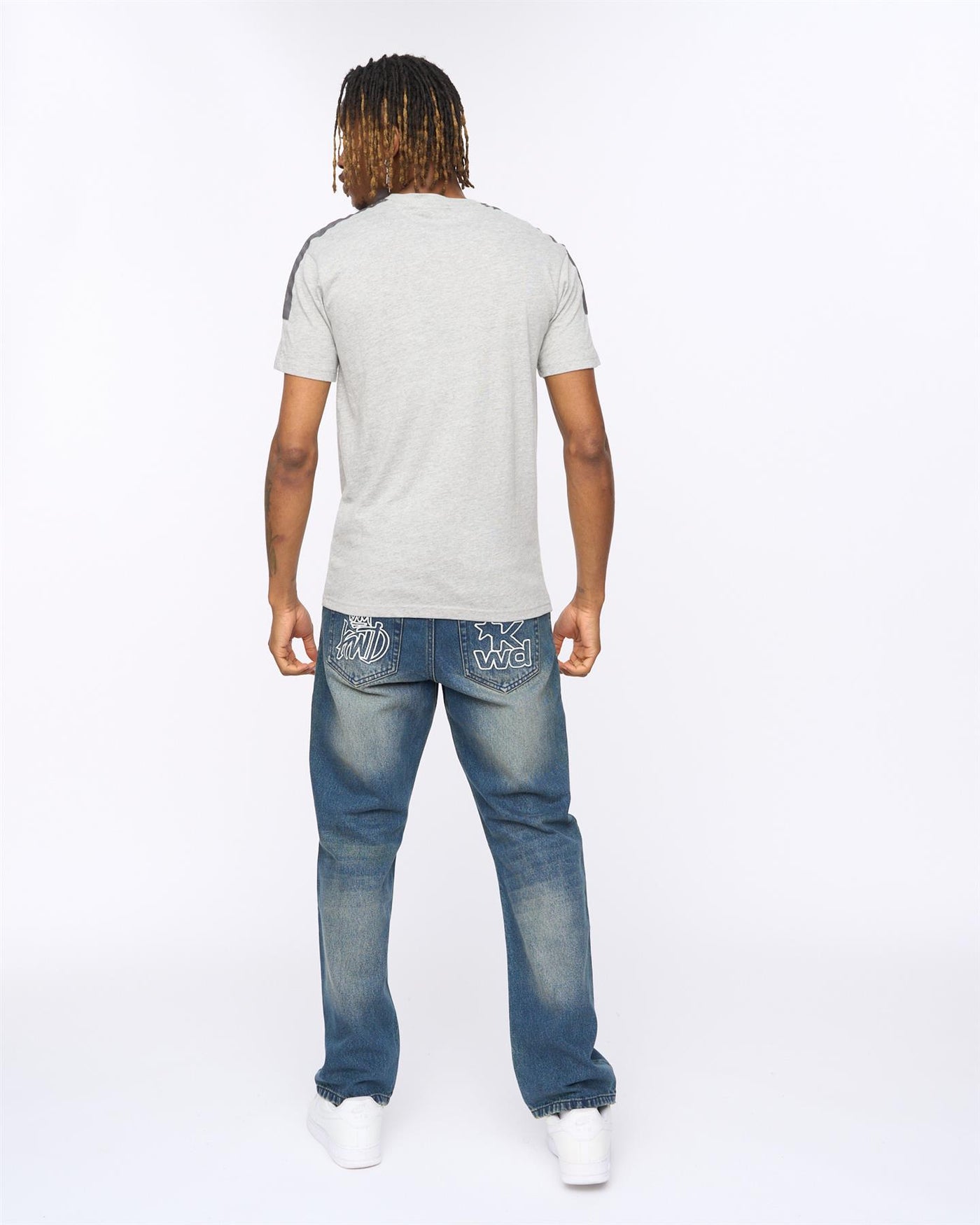 Mens Tapelny T-Shirt Grey Marl
