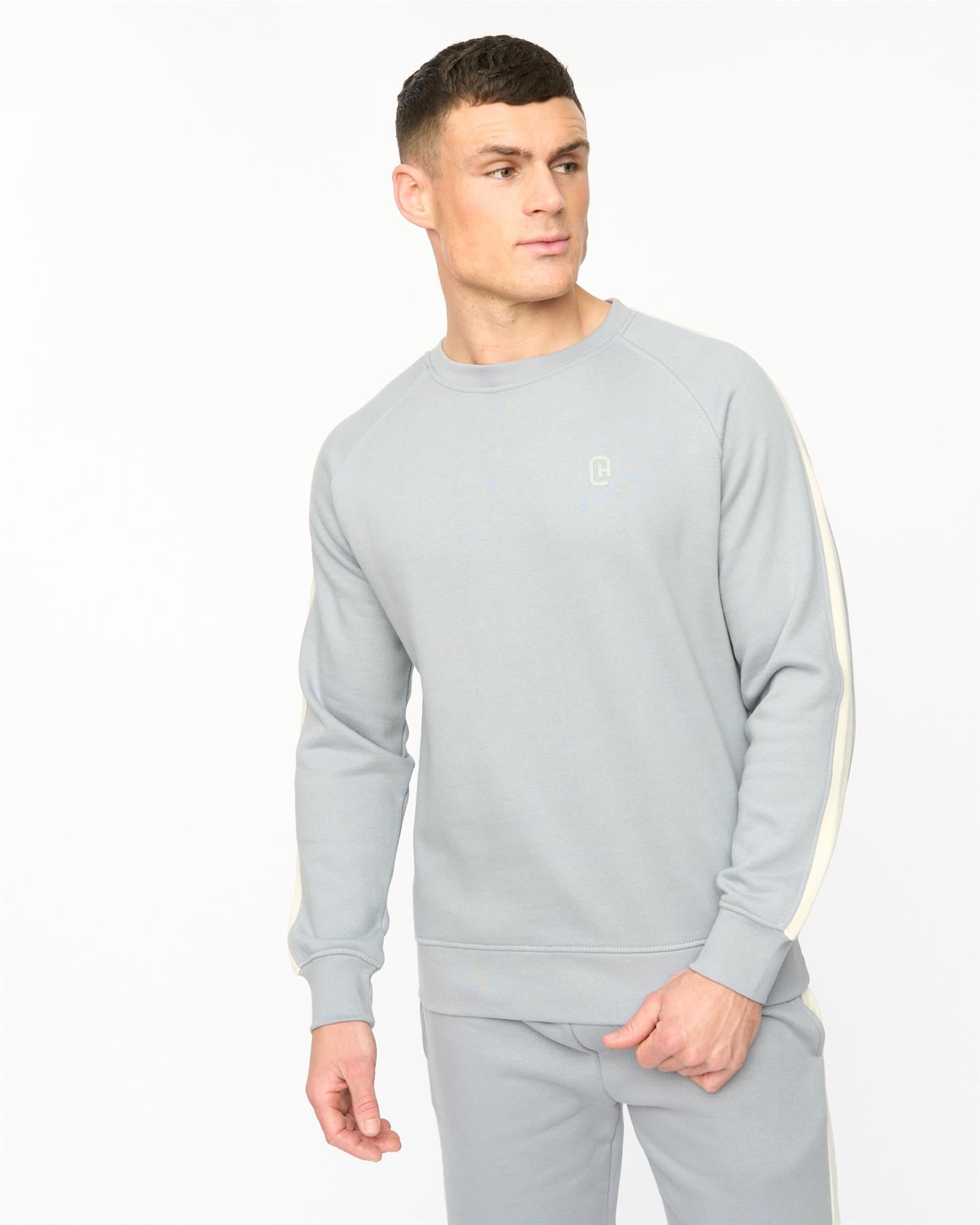 Mens Cresswill Crew Sweat Steel Blue