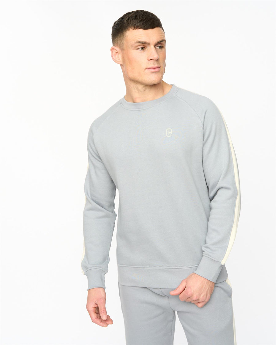 Mens Cresswill Crew Sweat Steel Blue