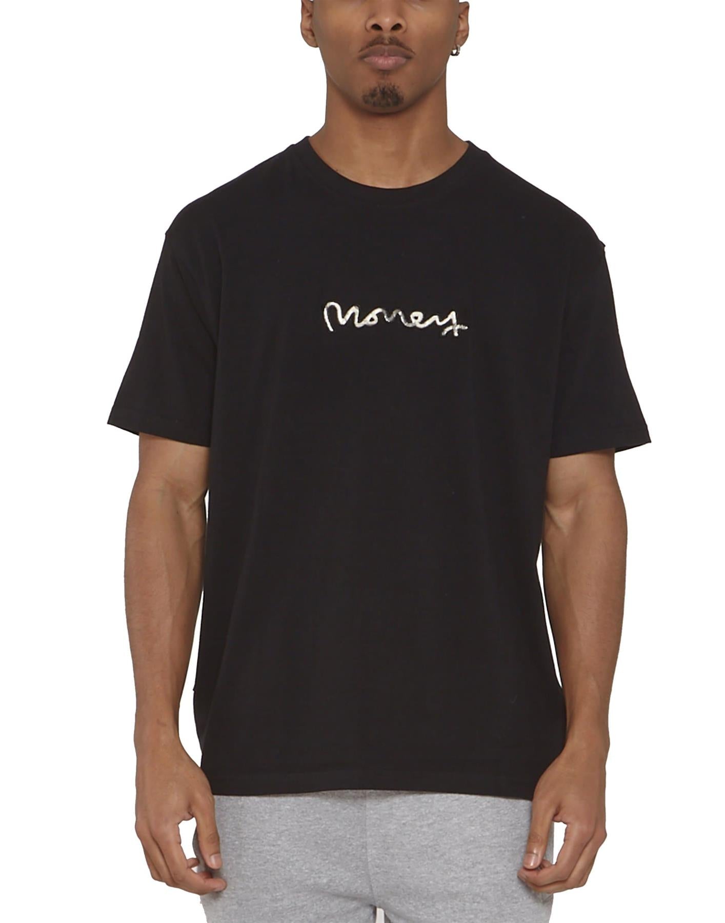 Mens Real Cash Dollar Tee Black