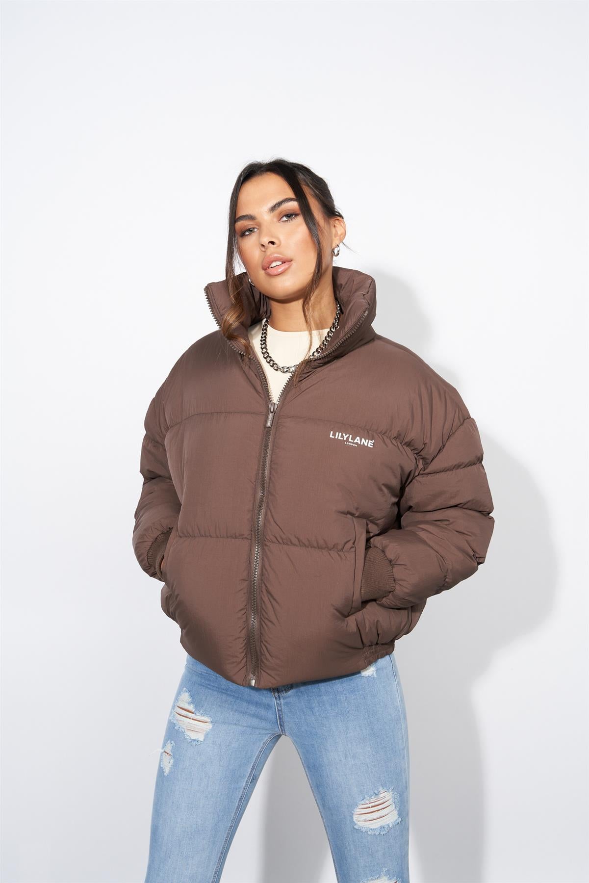 Ladies Lily Lane Julianna Jacket Brown