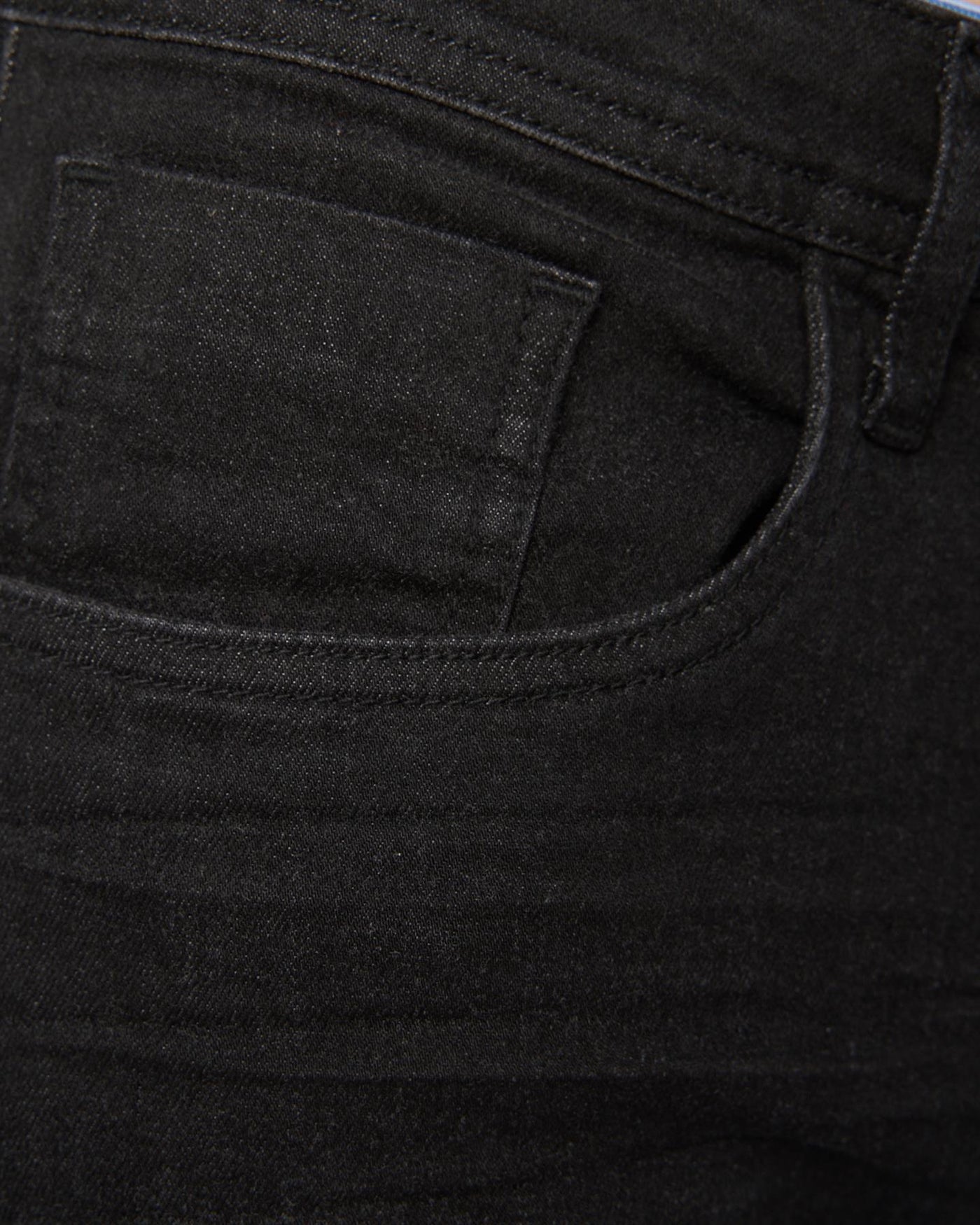 Crosshatch Mens Malcolm Slim Fit Jeans Black Wash