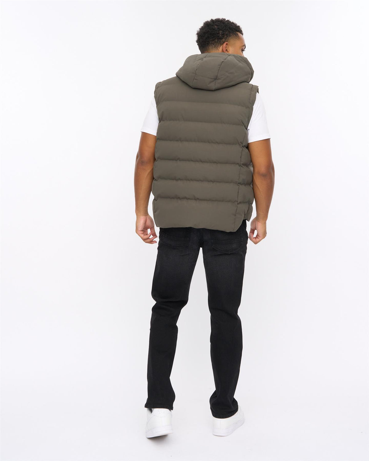 Mens Kampleys Embossed Gilet Deep Olive