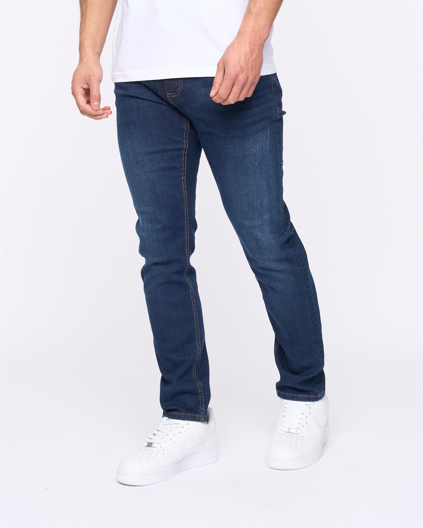 Mens Craze Comfort Fit Jeans Dark Wash