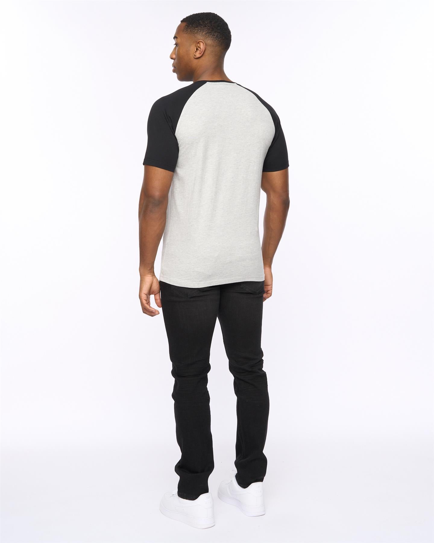 Mens Meza T-Shirt Grey Marl/Black