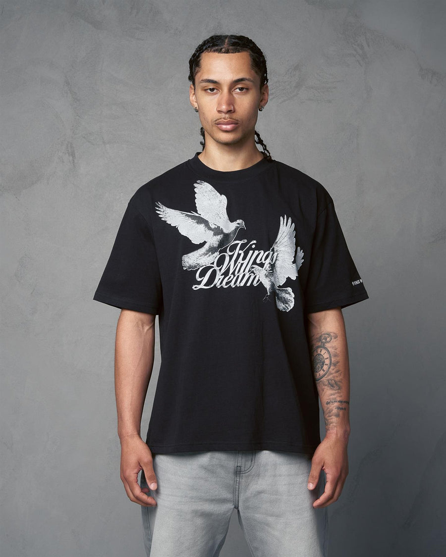 Mens Studio High Flying Doves T-Shirt Black