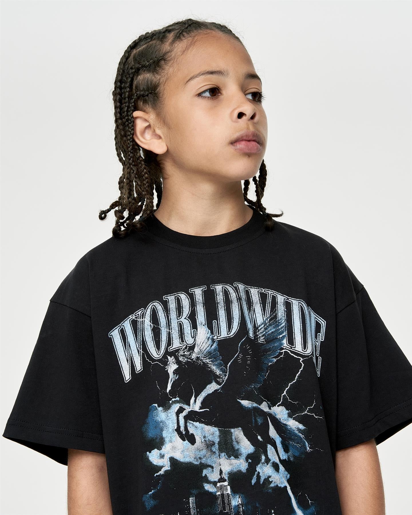 Kids Boys Studio Worldaround T-Shirt Black