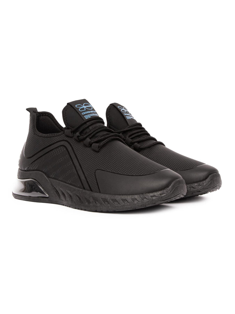 Mens Clarington Trainers Black/Blue