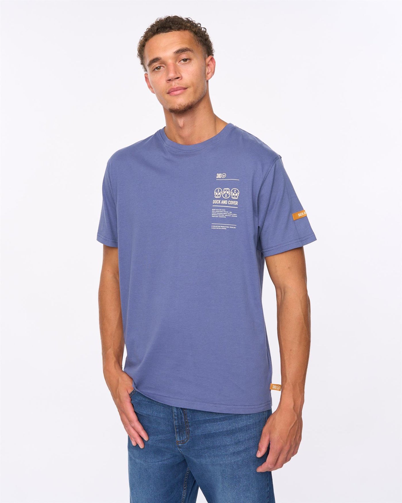 Mens Cramptone T-Shirt Denim Blue