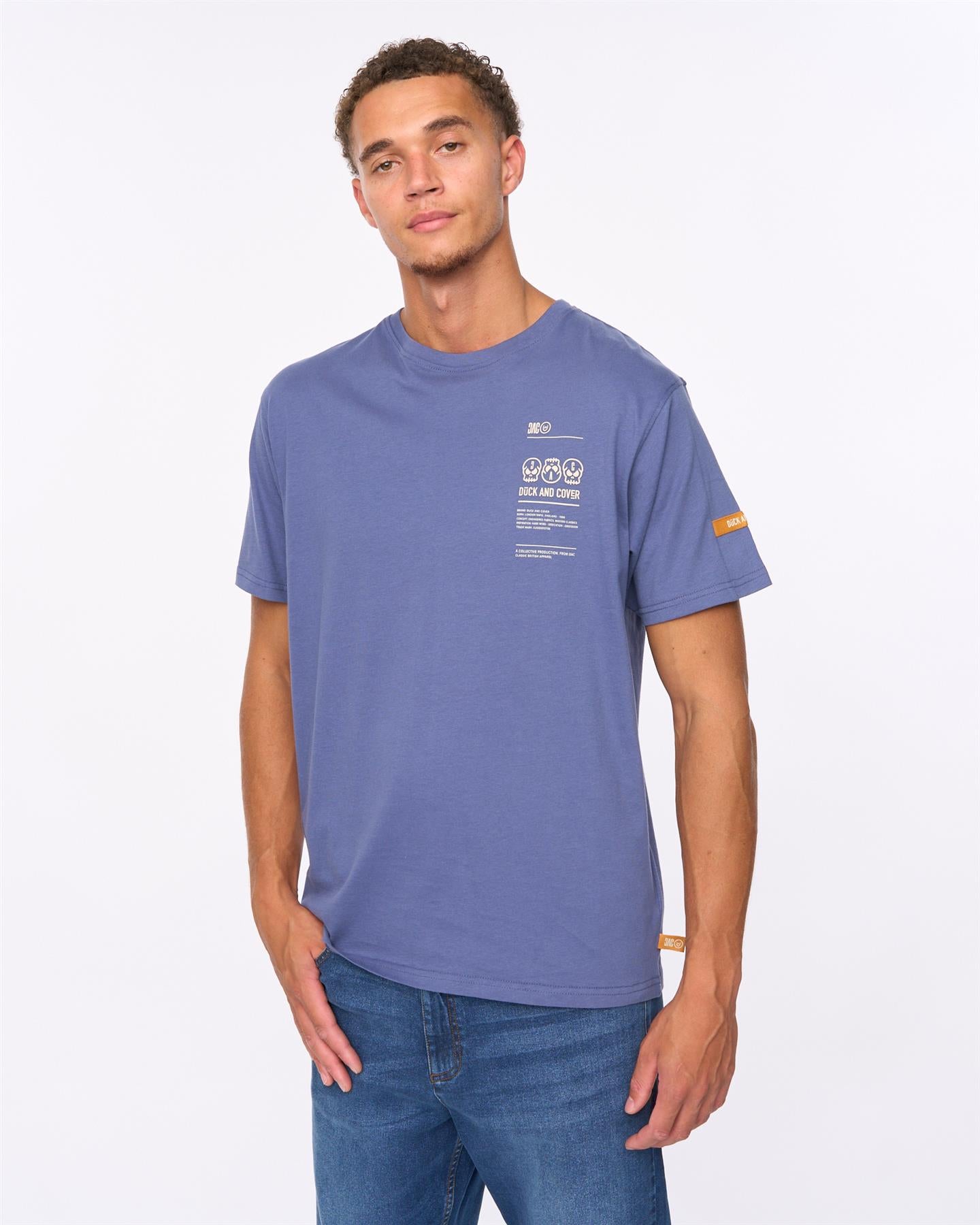 Mens Cramptone T-Shirt Denim Blue