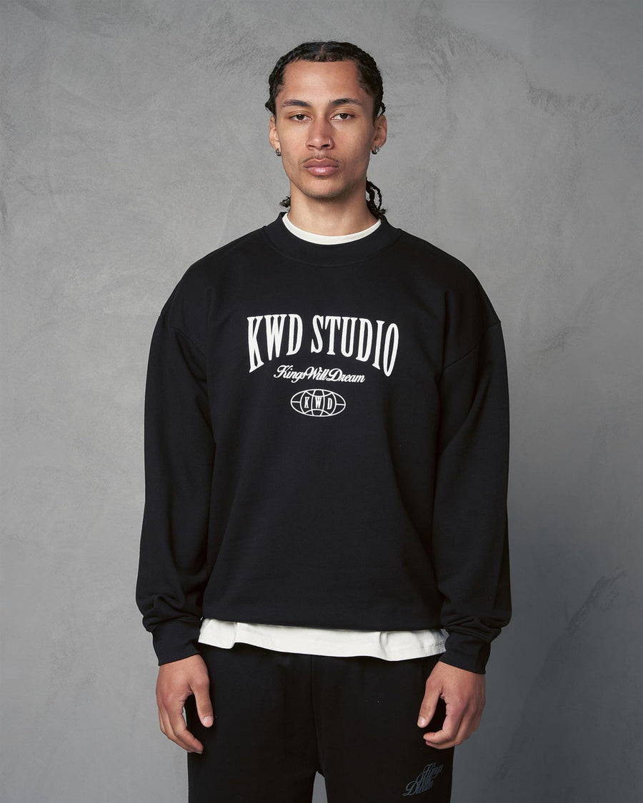 Mens Studio Studios Crew Sweat Black