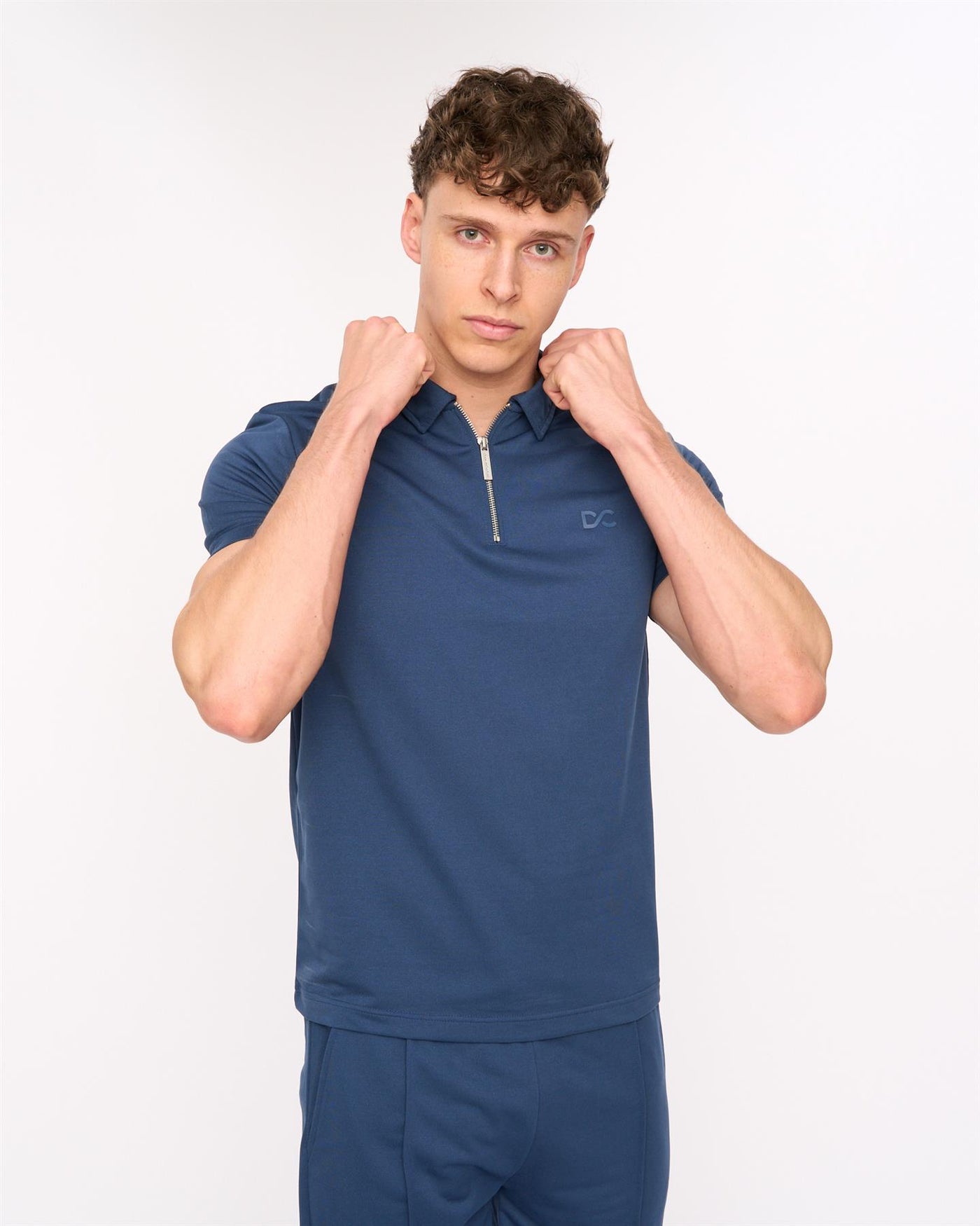 Mens Medford Polo & Shorts Set Navy