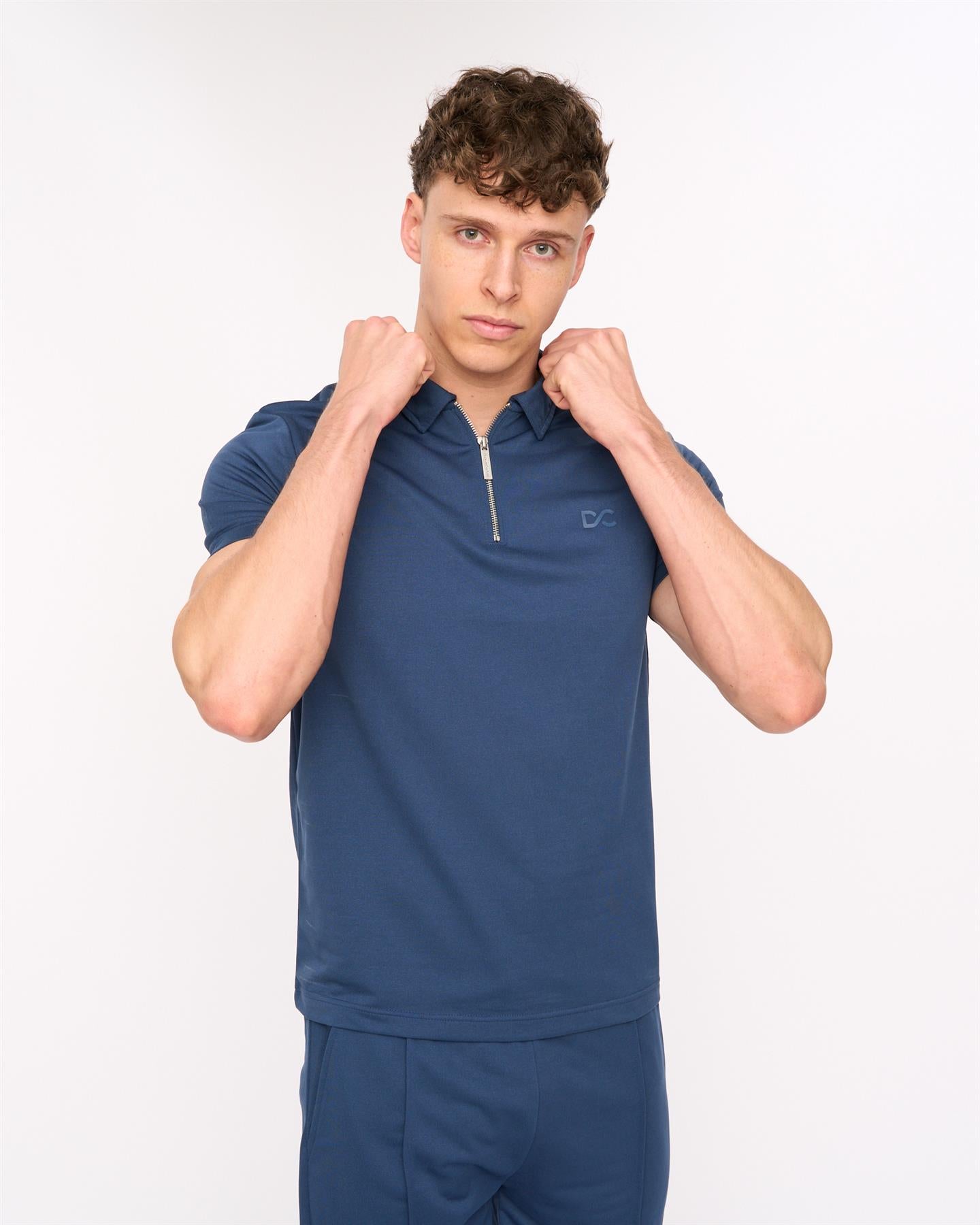 Mens Medford Polo & Shorts Set Navy