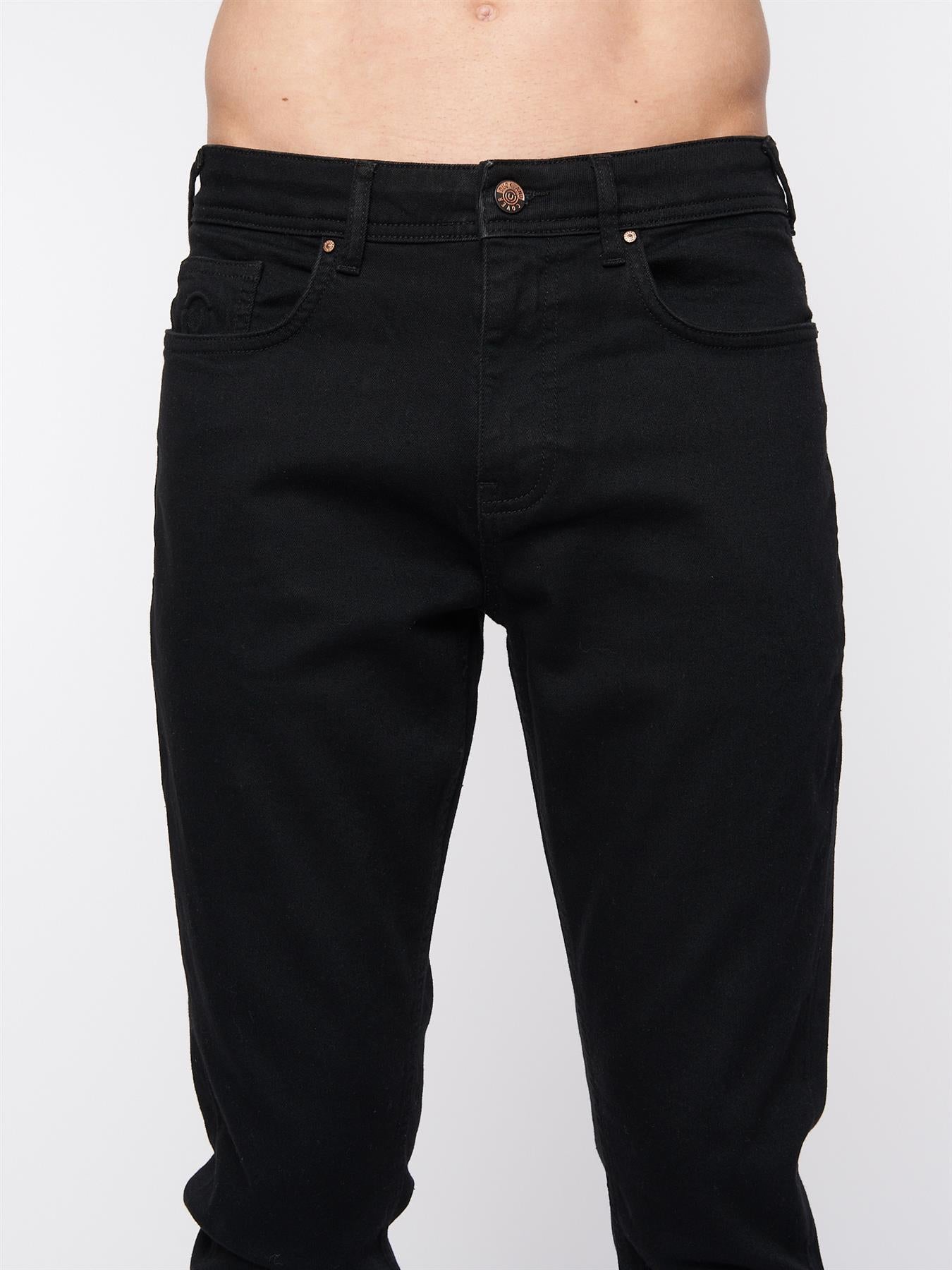 Mens Overburg Tapered Jeans Black