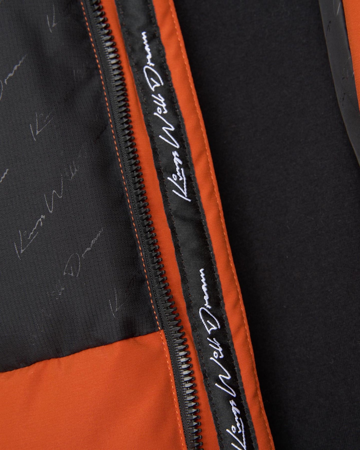 Mens Fractioned Puffer Jacket Burnt Orange