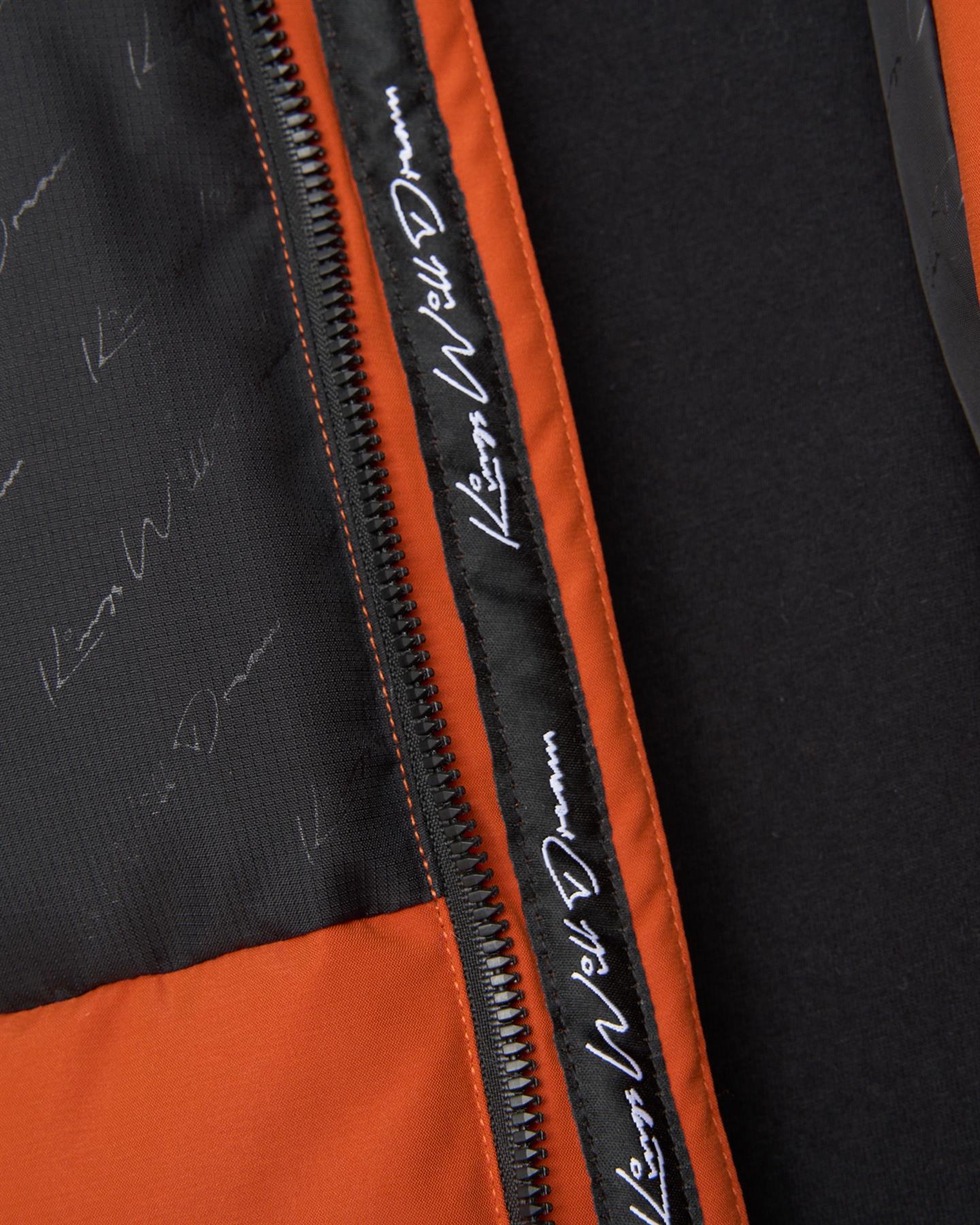 Mens Fractioned Puffer Jacket Burnt Orange