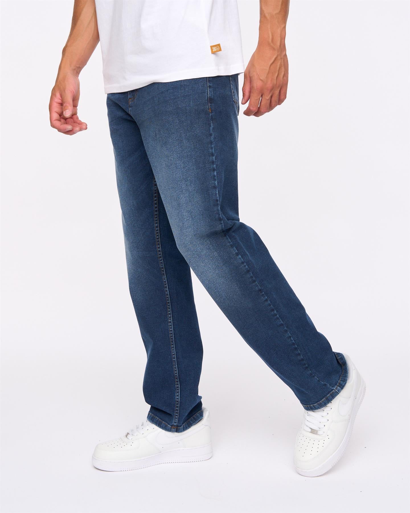 Mens Rushawn Relaxed Fit Jeans Dark Wash