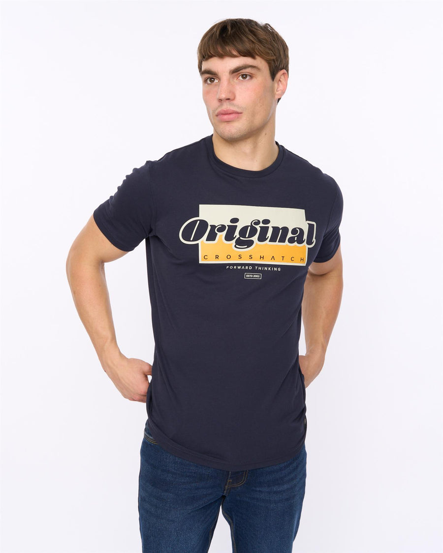 Mens Chevin T-Shirt Navy