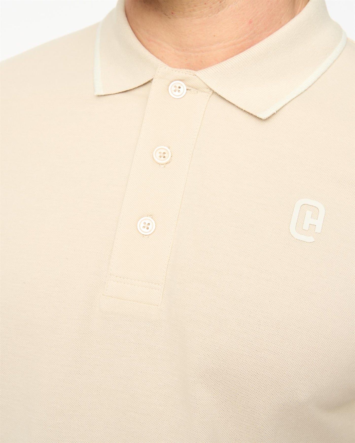 Mens Crufton Polo Light Stone