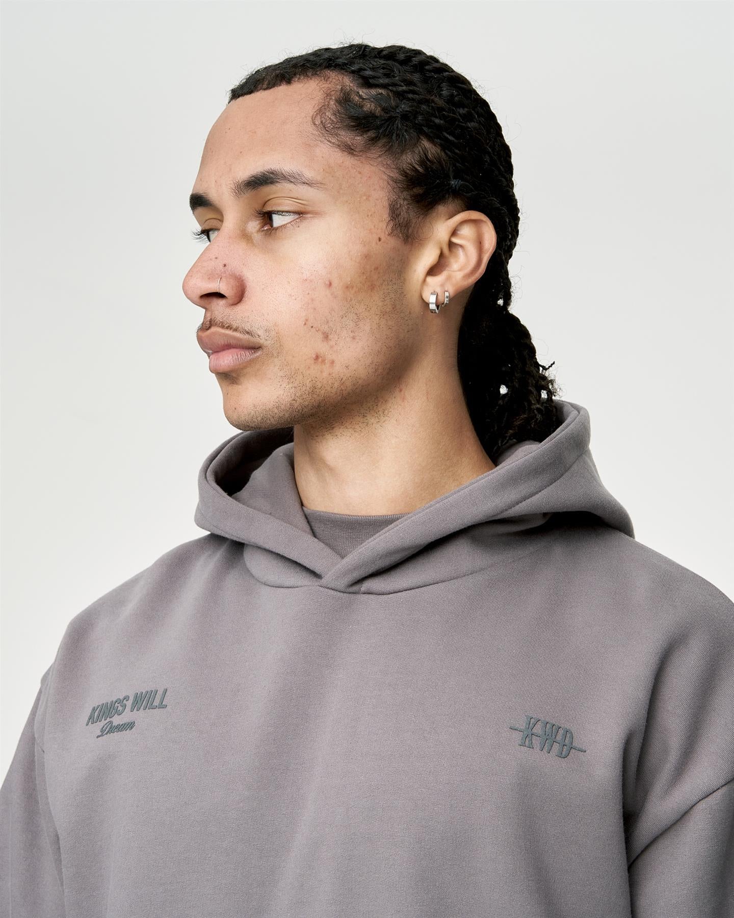 Mens Studio Garment District Hoodie Grey