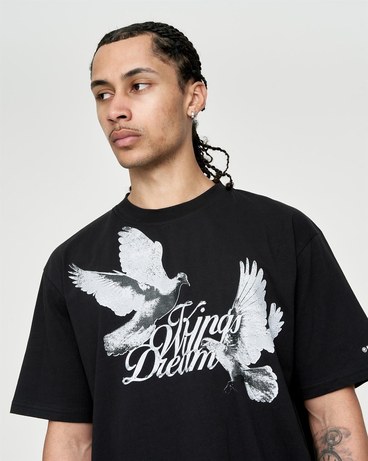 Mens Studio High Flying Doves T-Shirt Black