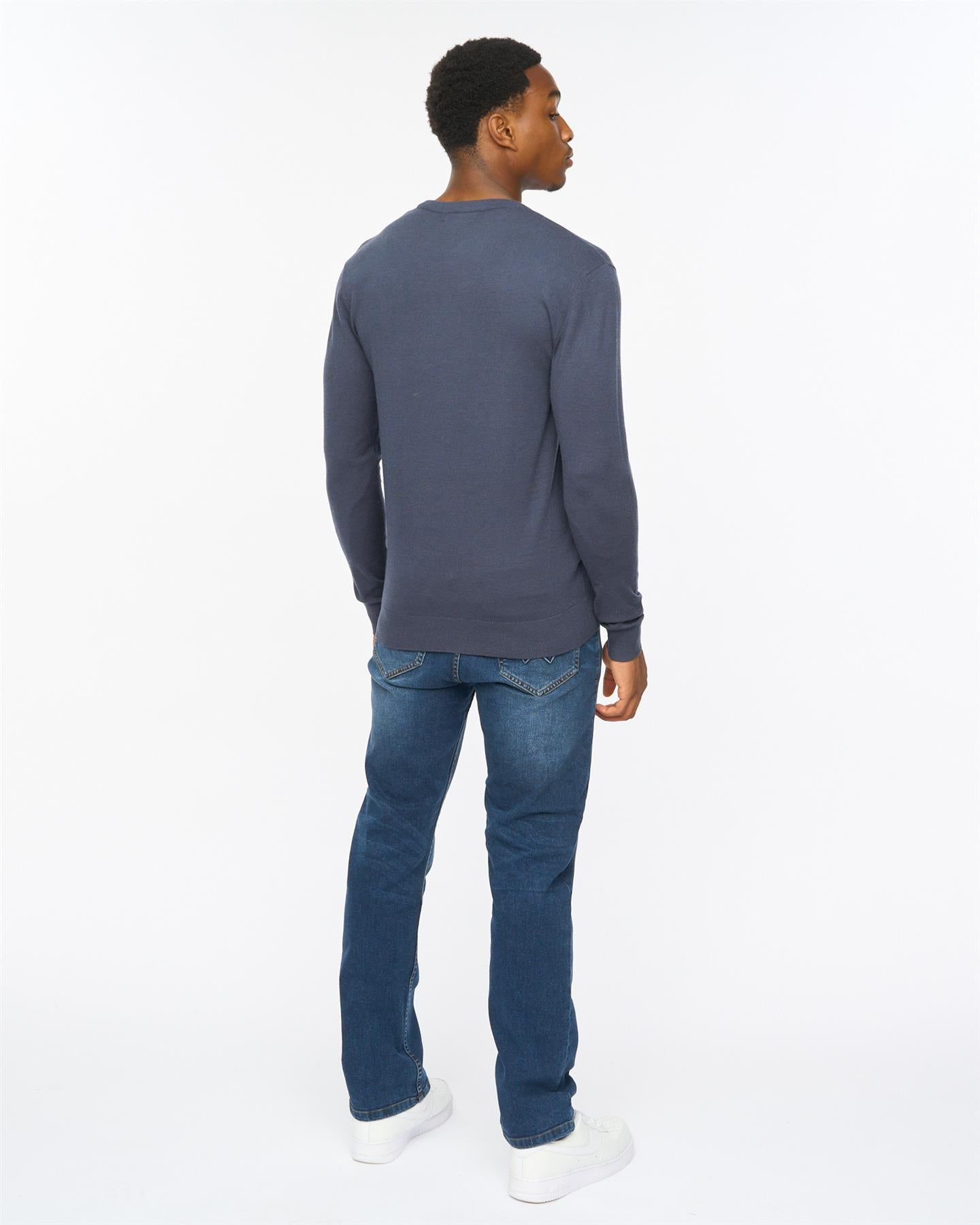 Mens Consenza Crew Knit Navy
