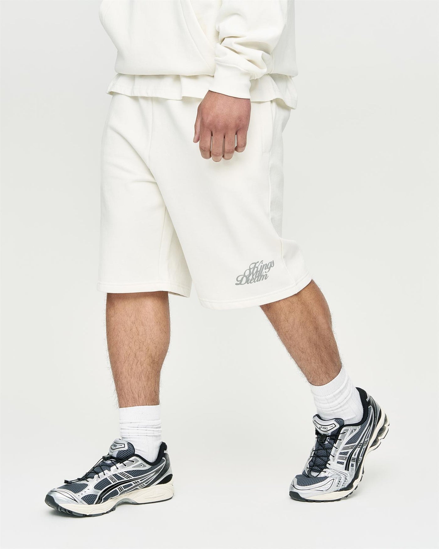 Mens Studio Scripted Jog Shorts Off White
