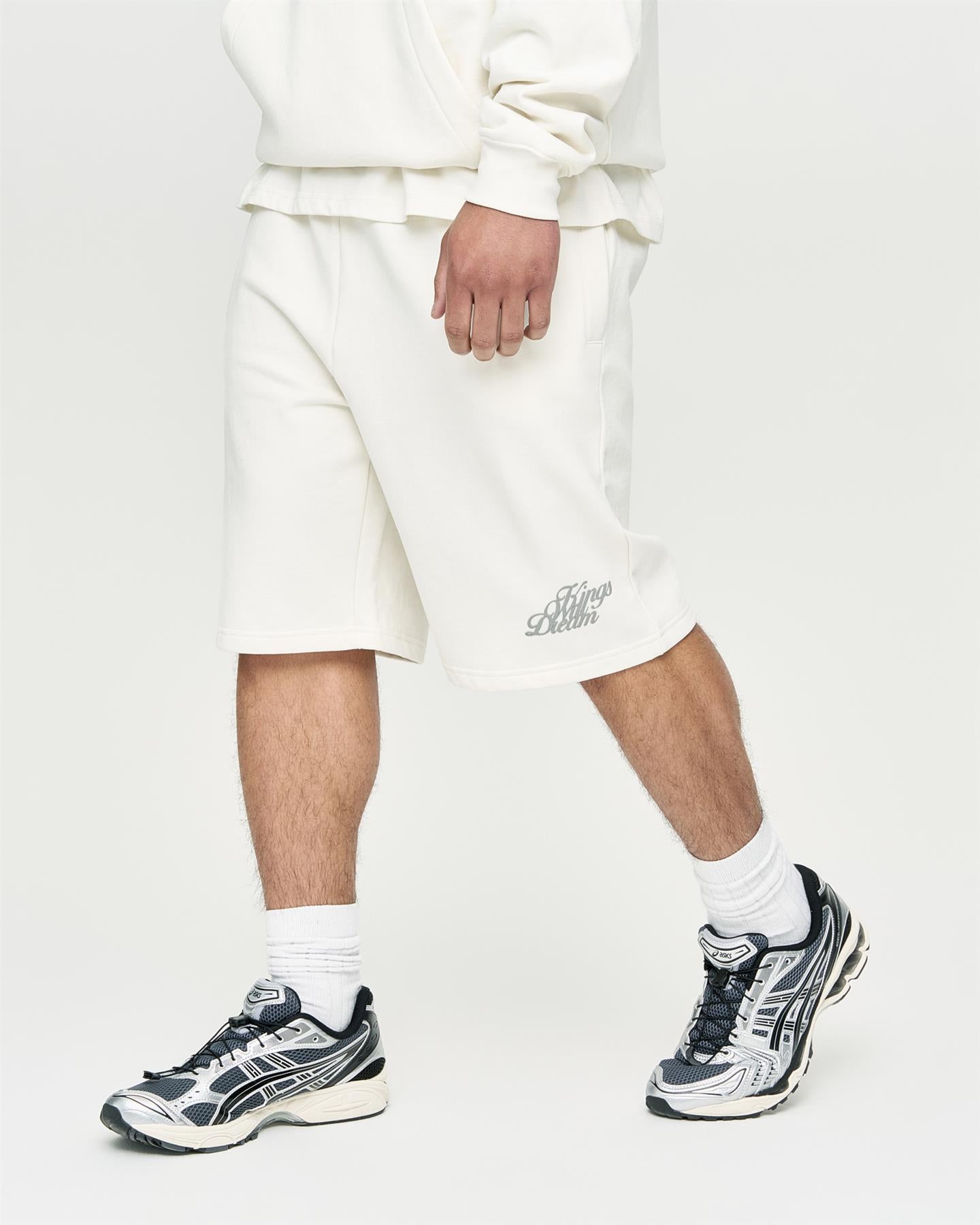 Mens Studio Scripted Jog Shorts Off White