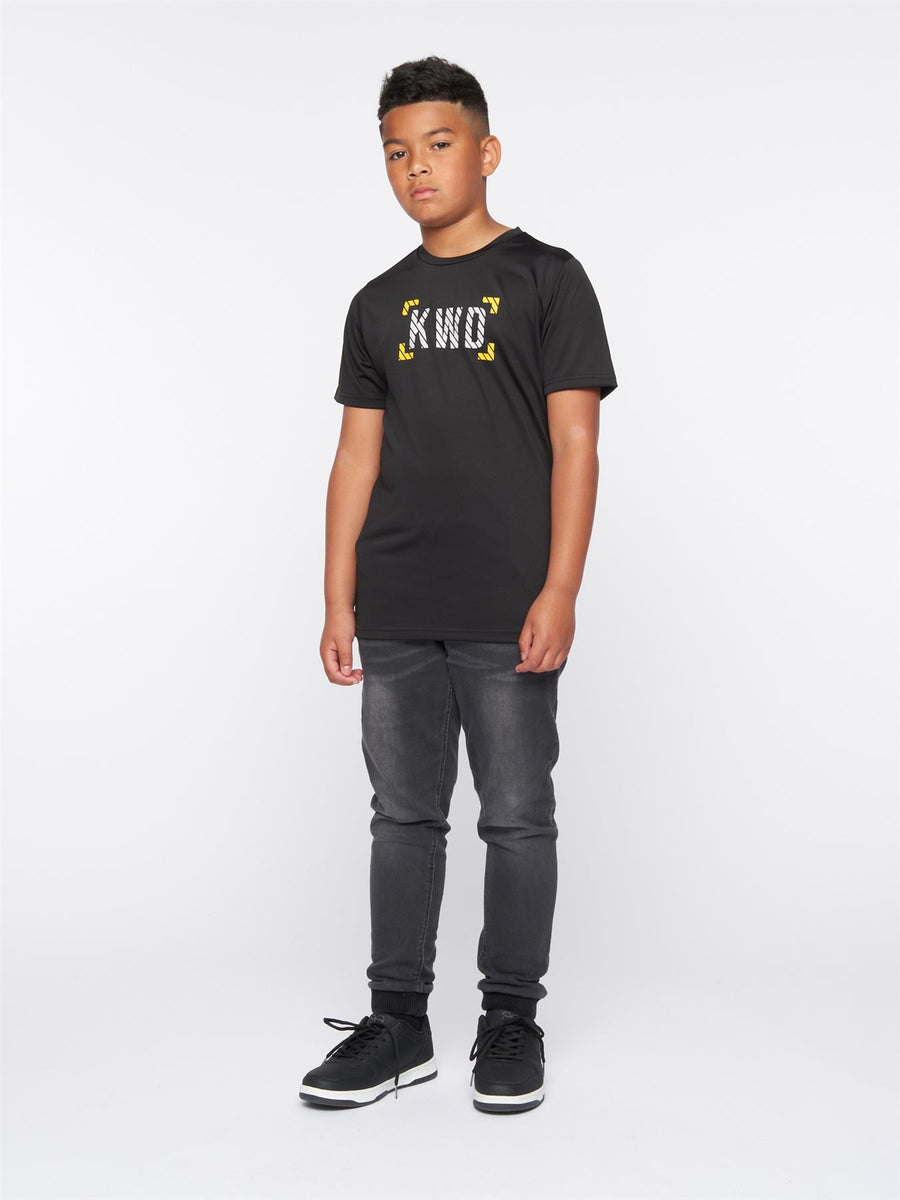 Karson T-Shirt Jet Black / Yellow