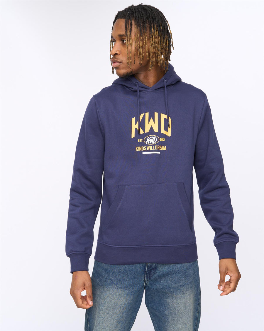 Mens Tattooed Hoodie Navy