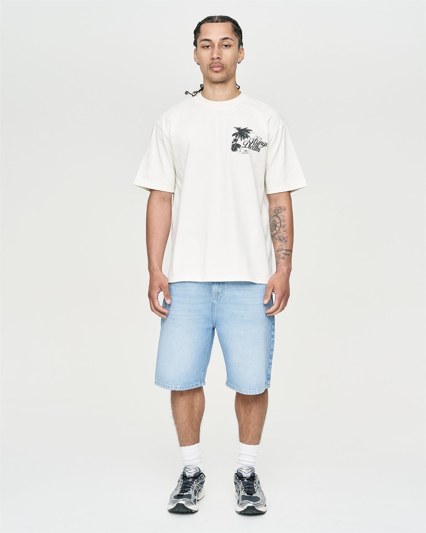 Mens Studio Dubl Jorts Light Wash