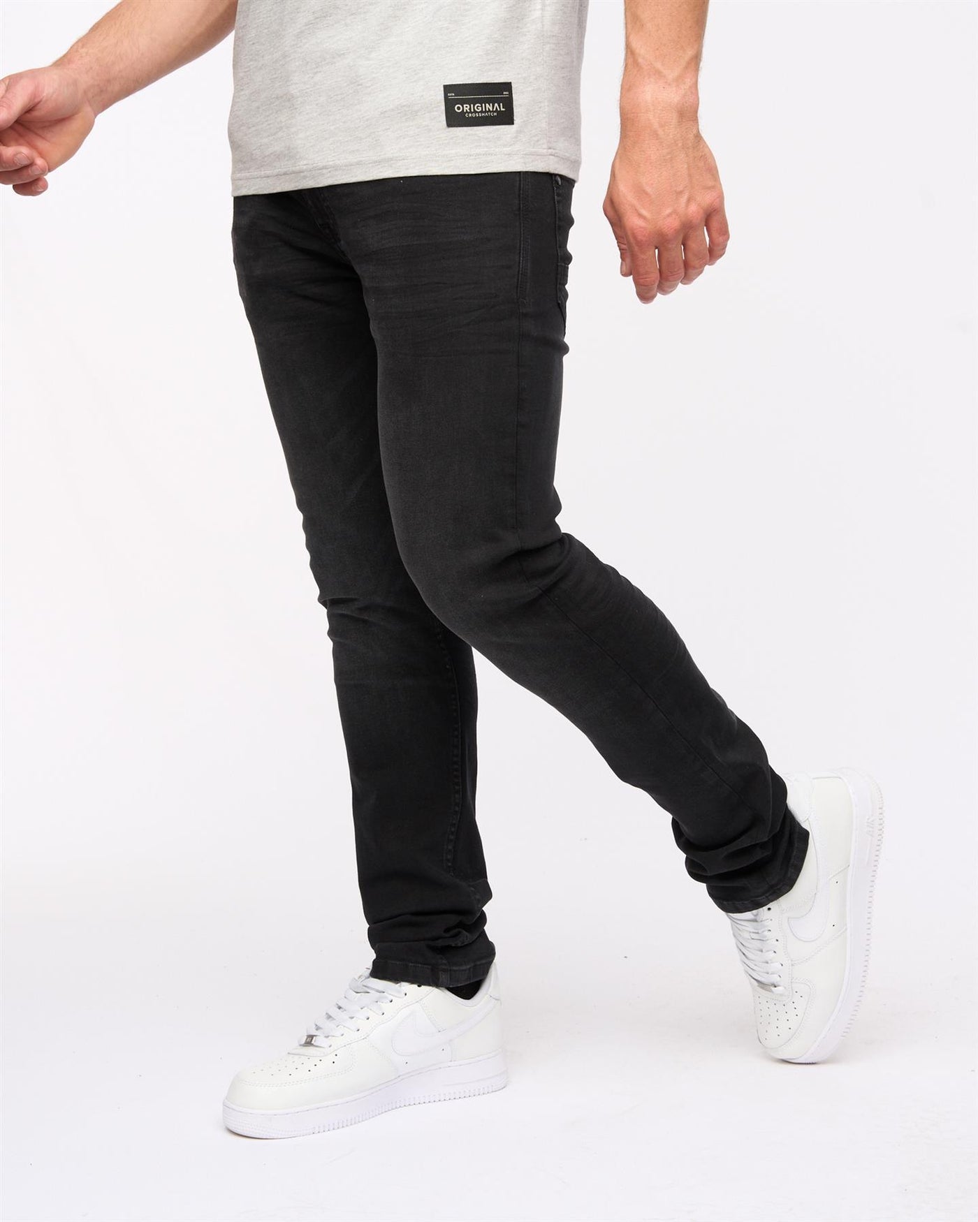 Mens Svelte Slim Fit Stretch Jeans Black Wash