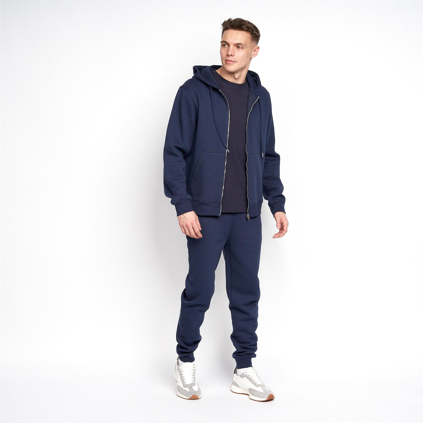 Garret MVE Zip Thru Hoodie Navy