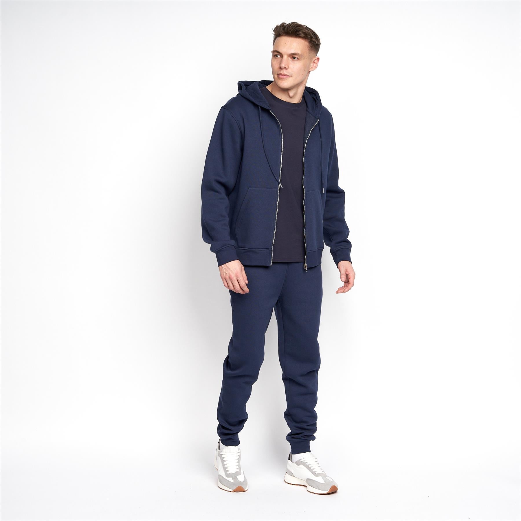 Garret MVE Zip Thru Hoodie Navy