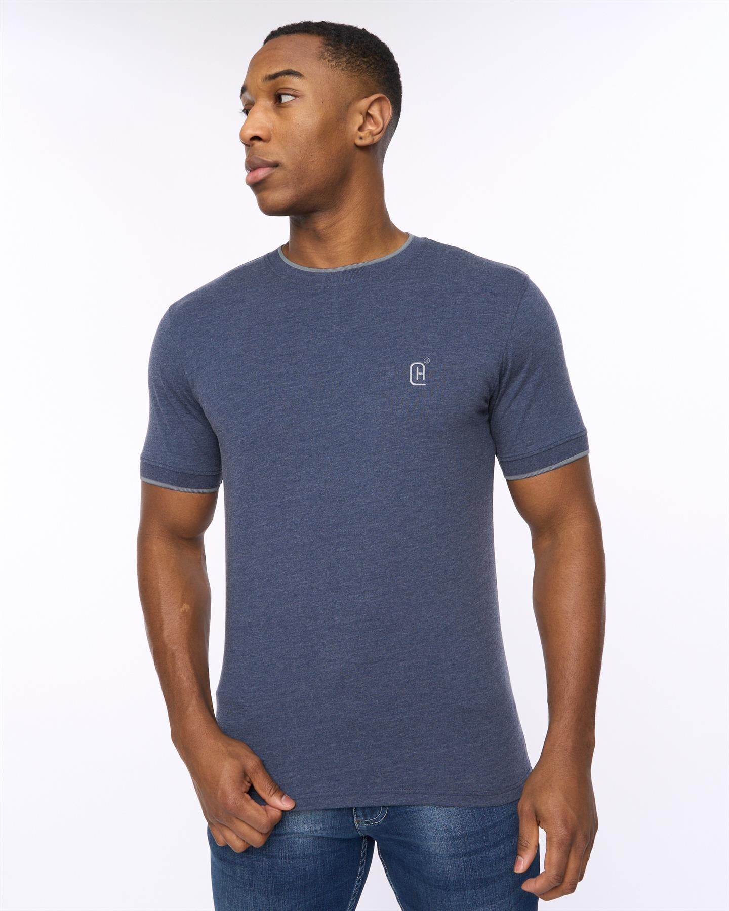 Mens Einstip T-Shirt Navy Marl
