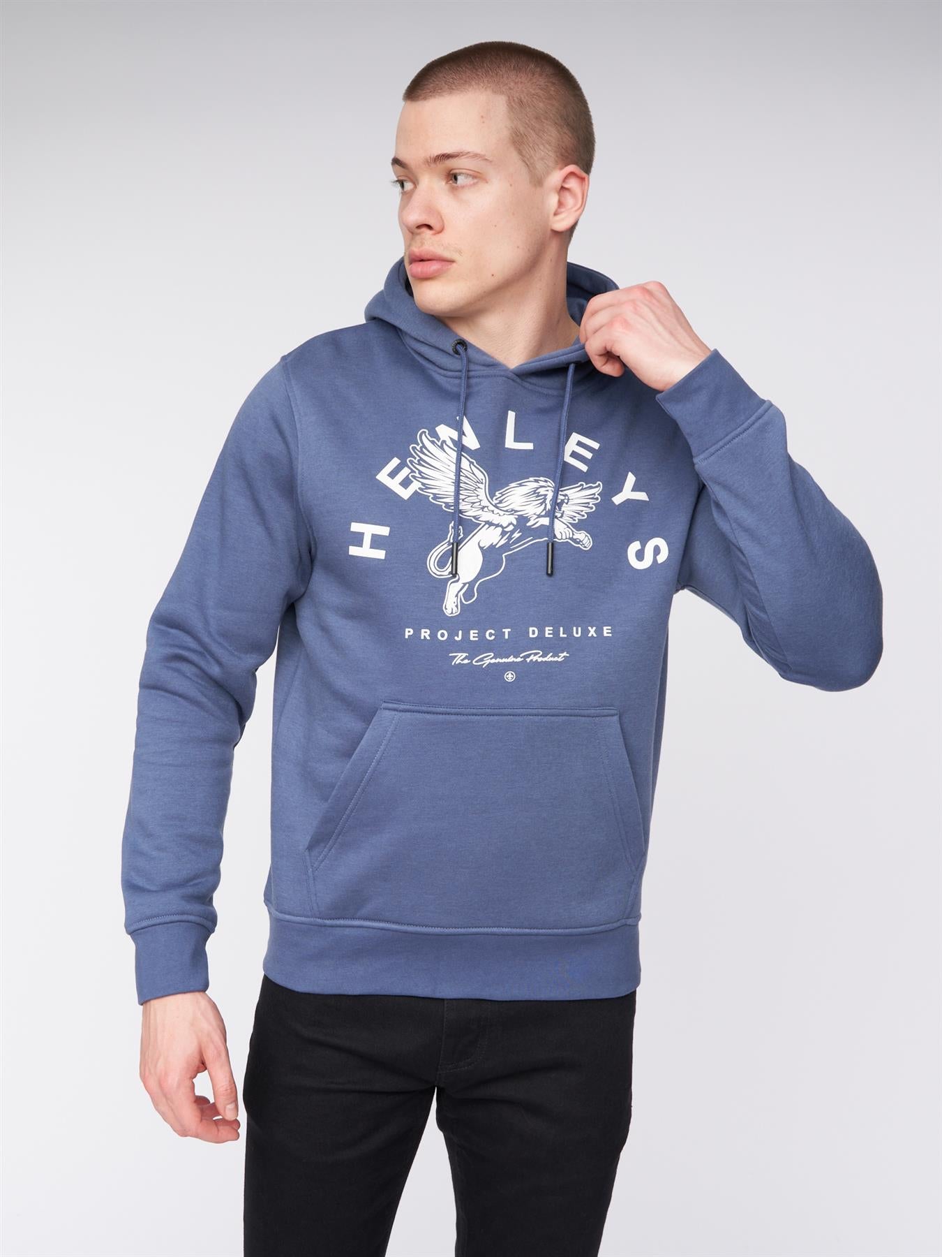 Mens Colhen Hoodie Deep Blue
