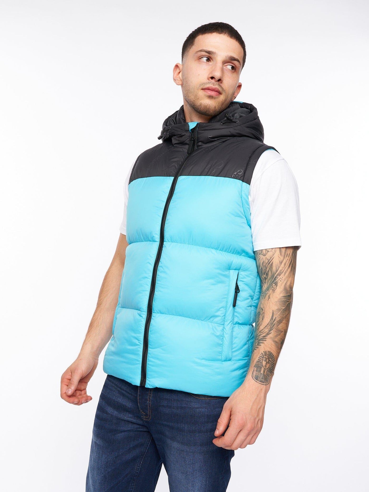 Chemerley Hooded Gilet Turquoise