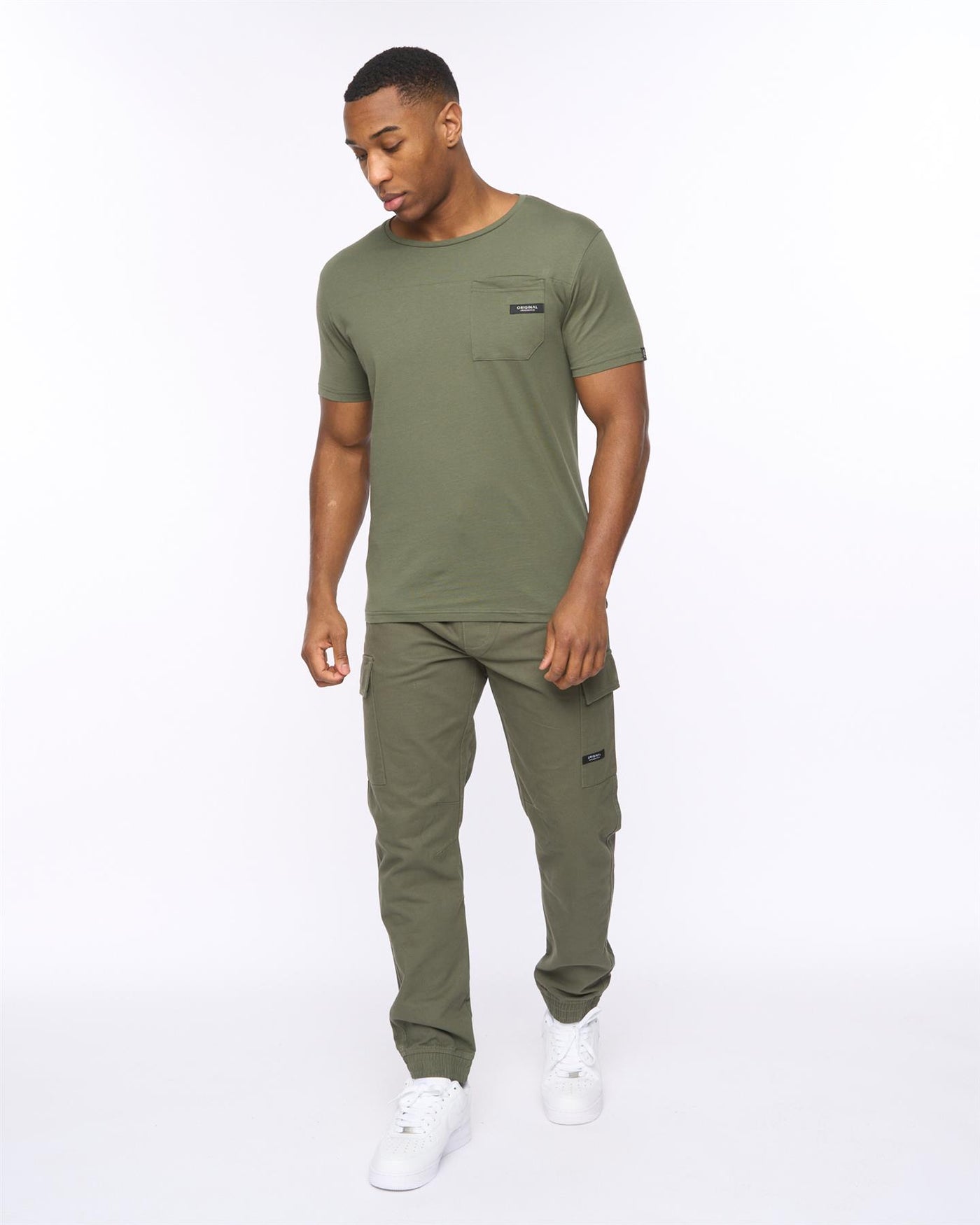 Mens Utilate Elastic Waist Cargos Thyme