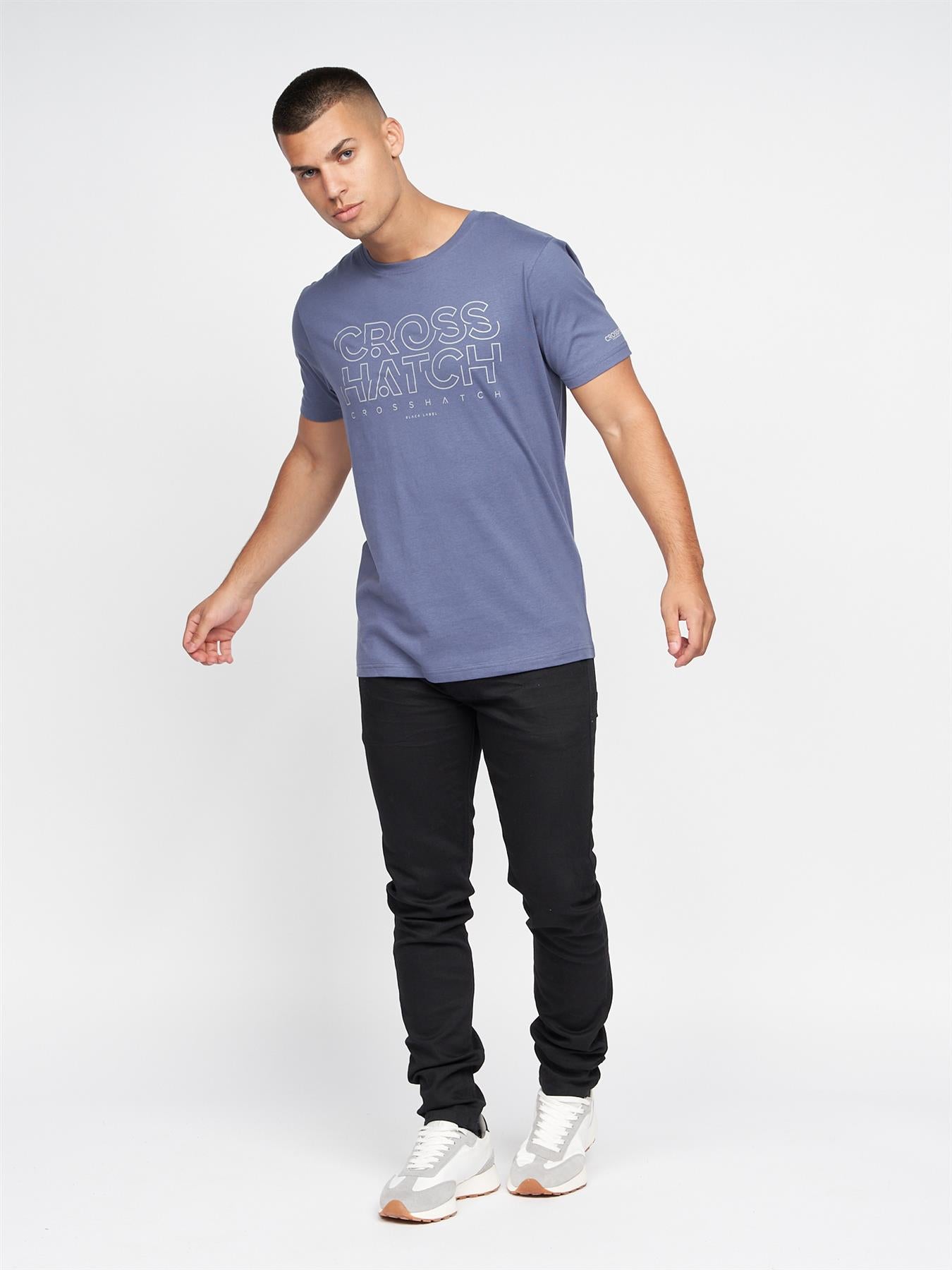 Mens Helty T-shirt Denim Blue