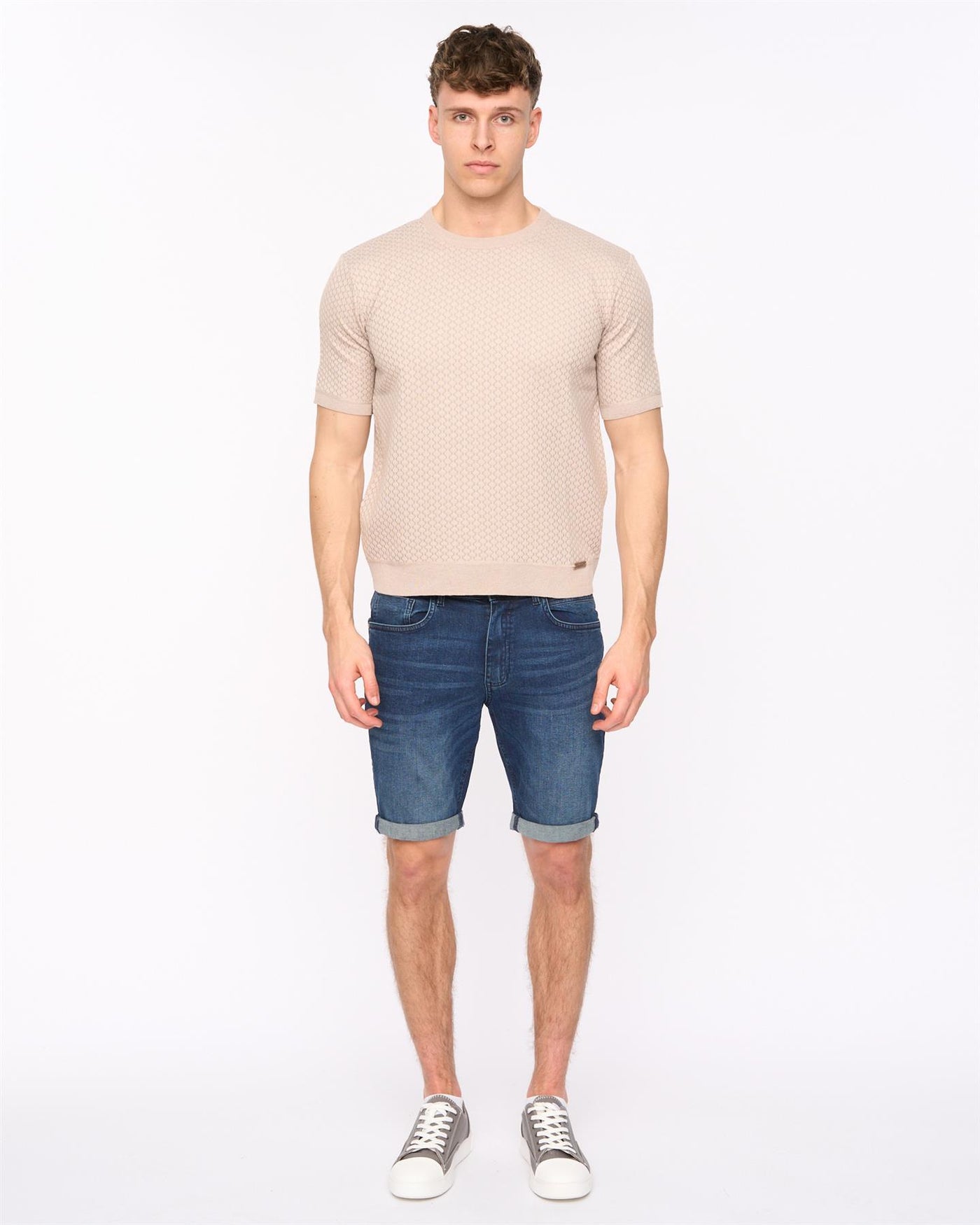 Mens Mataso Knit T-Shirt Stone