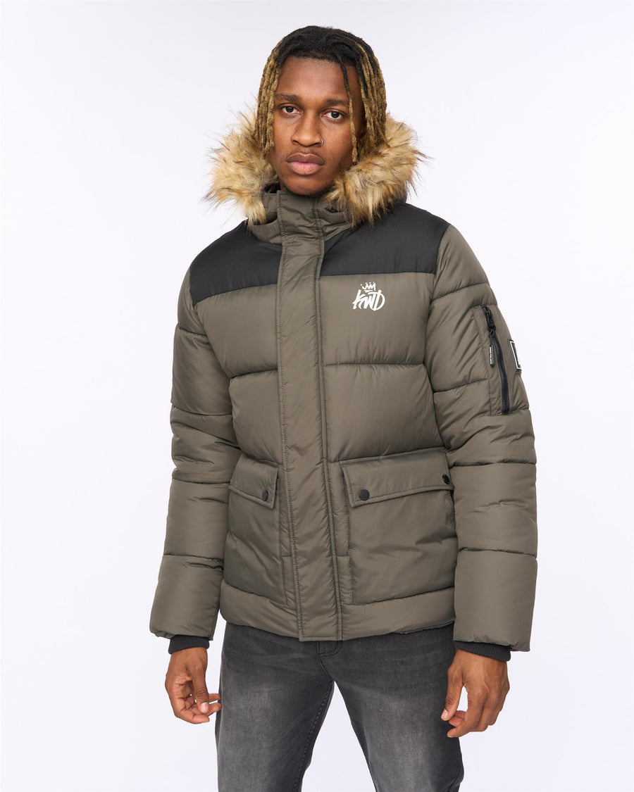 Mens Curvlay Parka Olive
