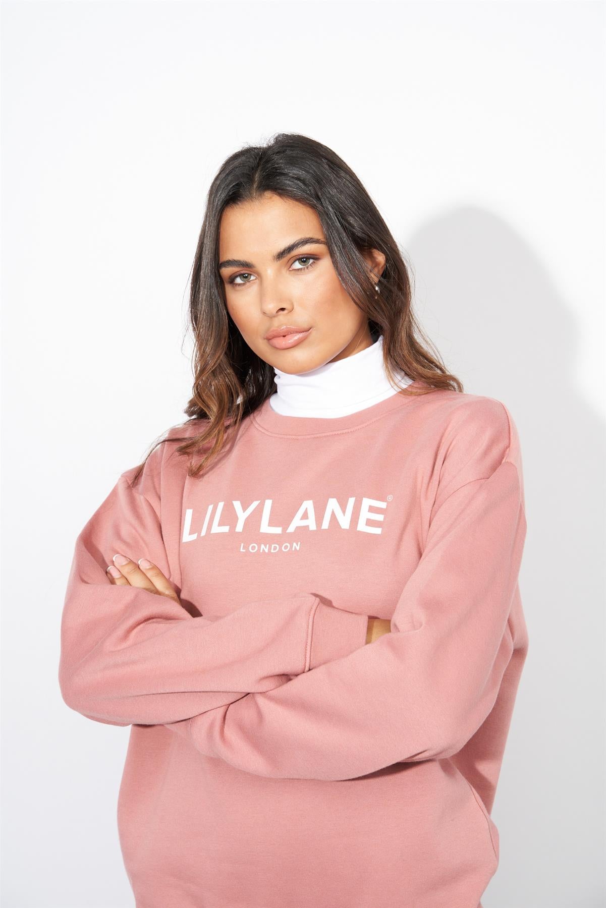 Ladies Lily Lane Valeria Crew Dark Pink
