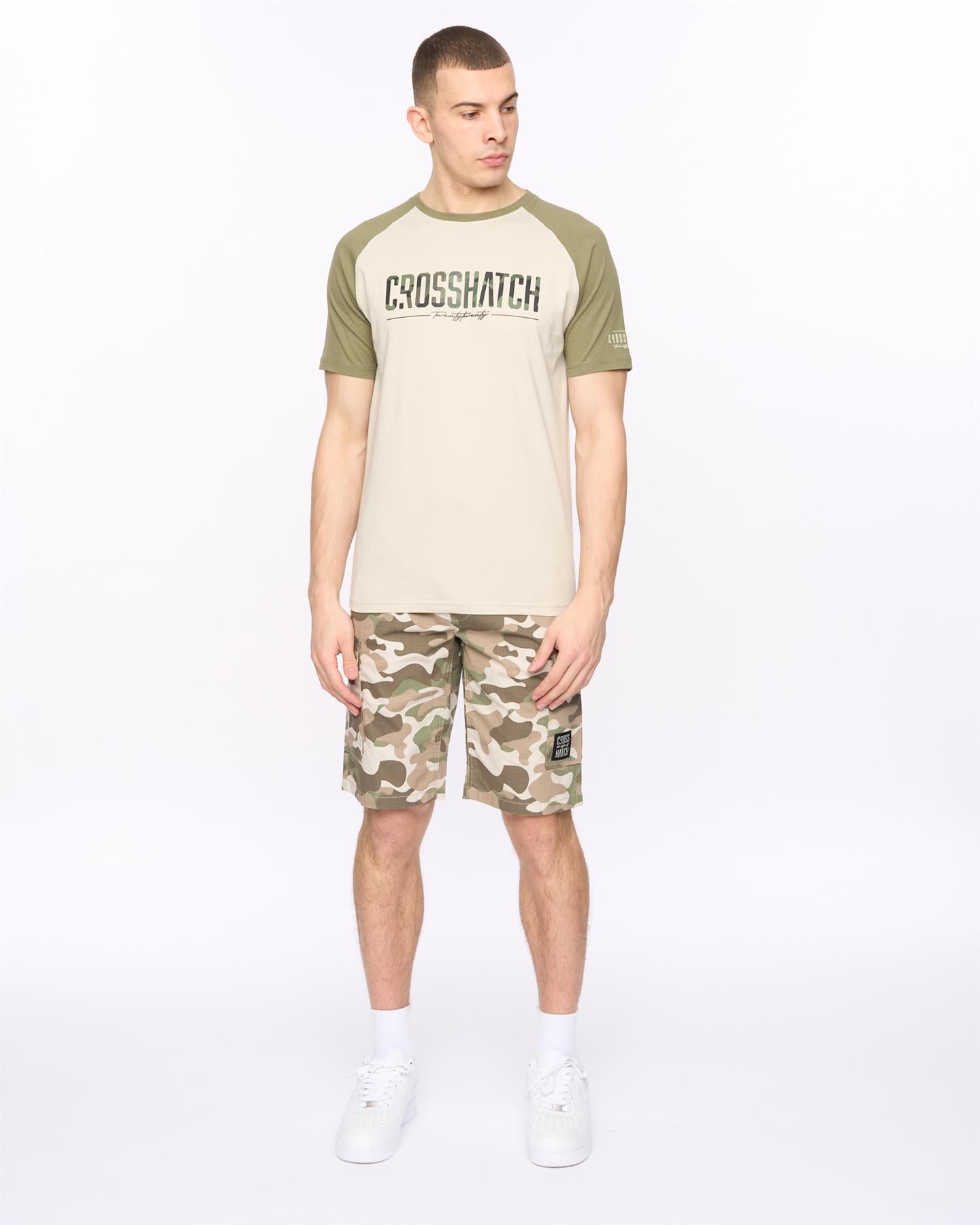 Mens Camtort T-Shirt Olive/Stone