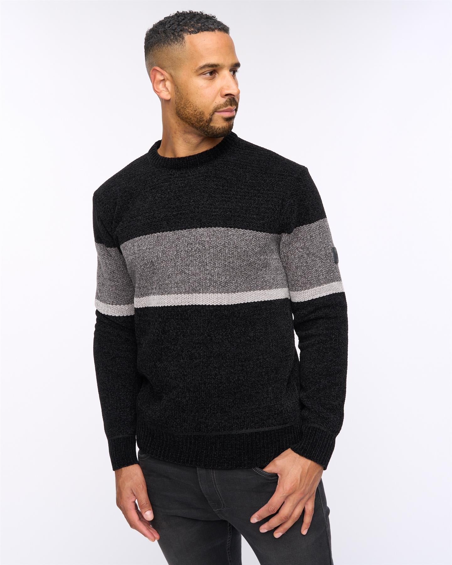 Mens  Kirkman Crew Knit Black