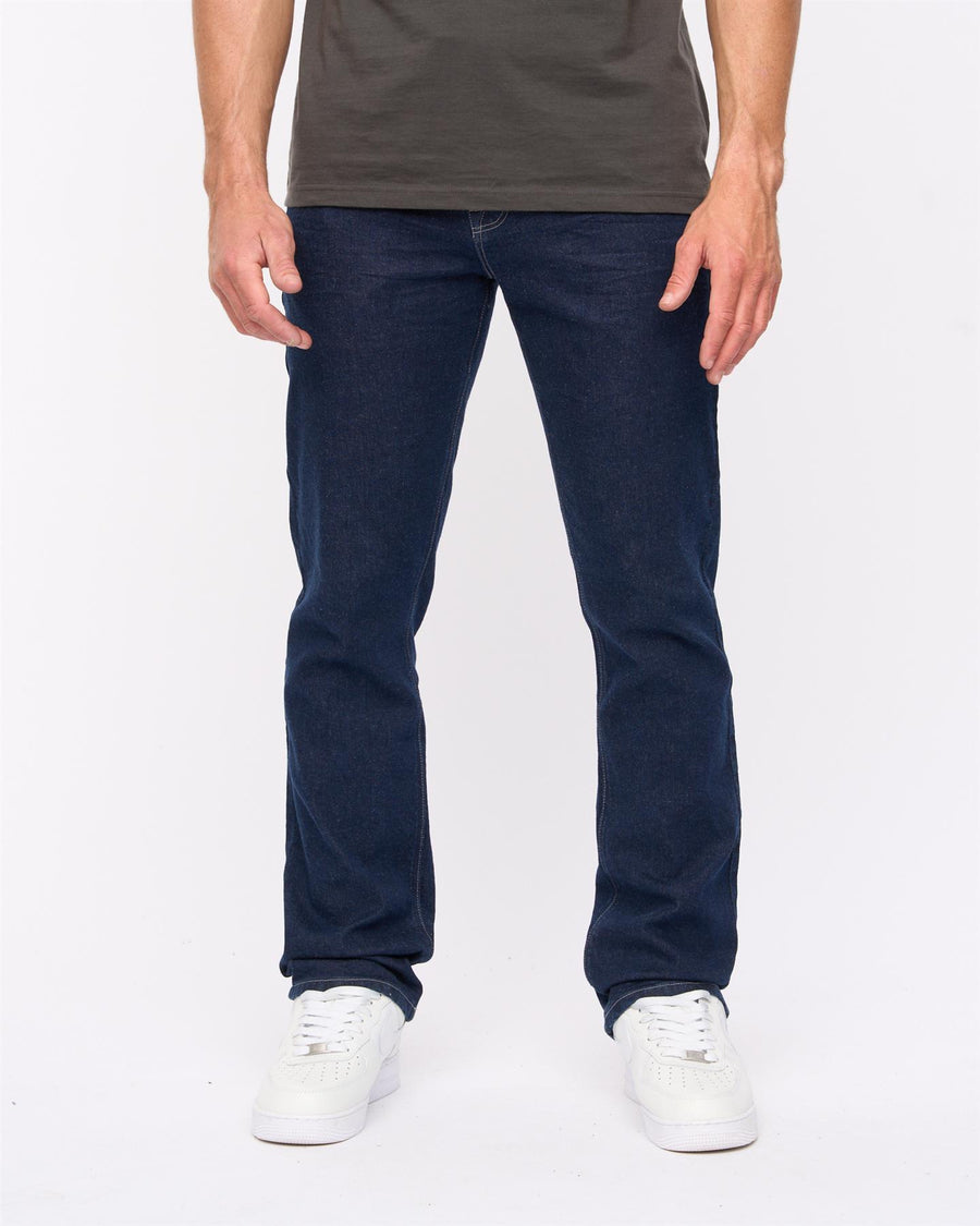 Crosshatch Mens Cadman Straight Jeans Raw Wash