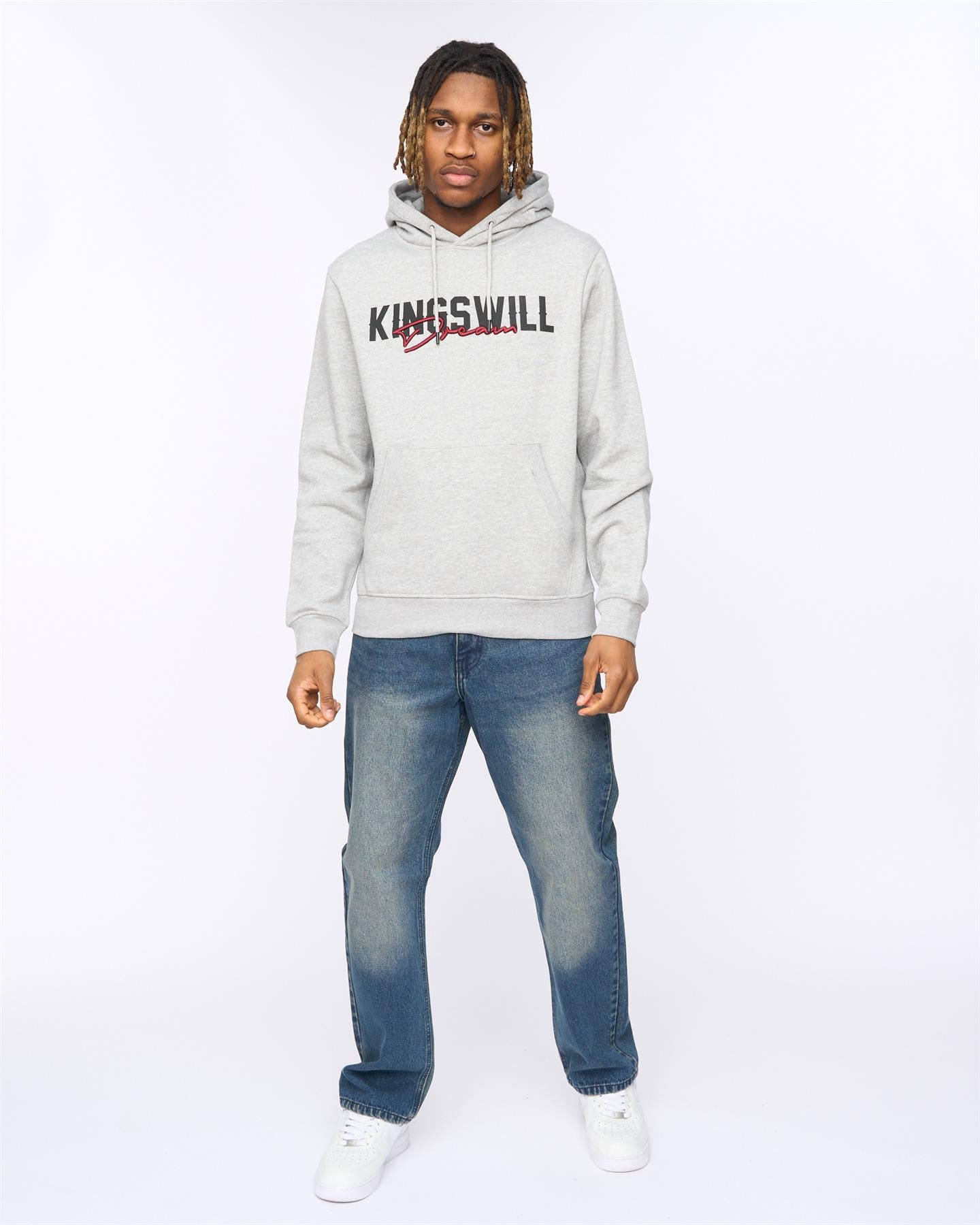 Mens Bilkie Hoodie Grey Marl