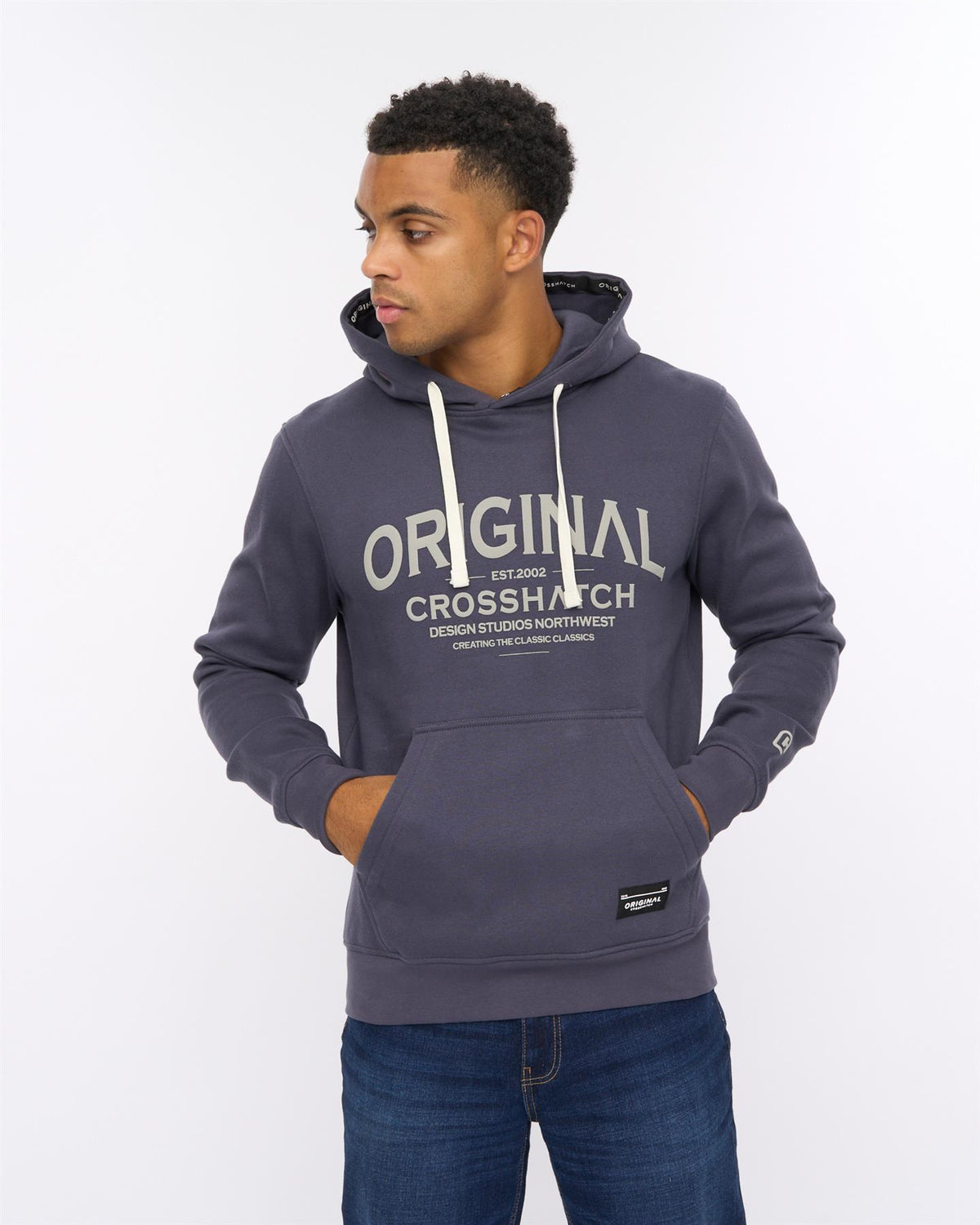 Mens Vintarge Hoodie Navy