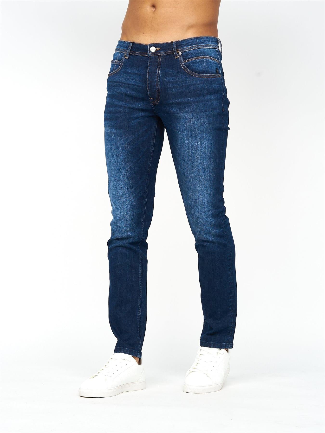 Mens Osmium Denim Jeans Dark Wash