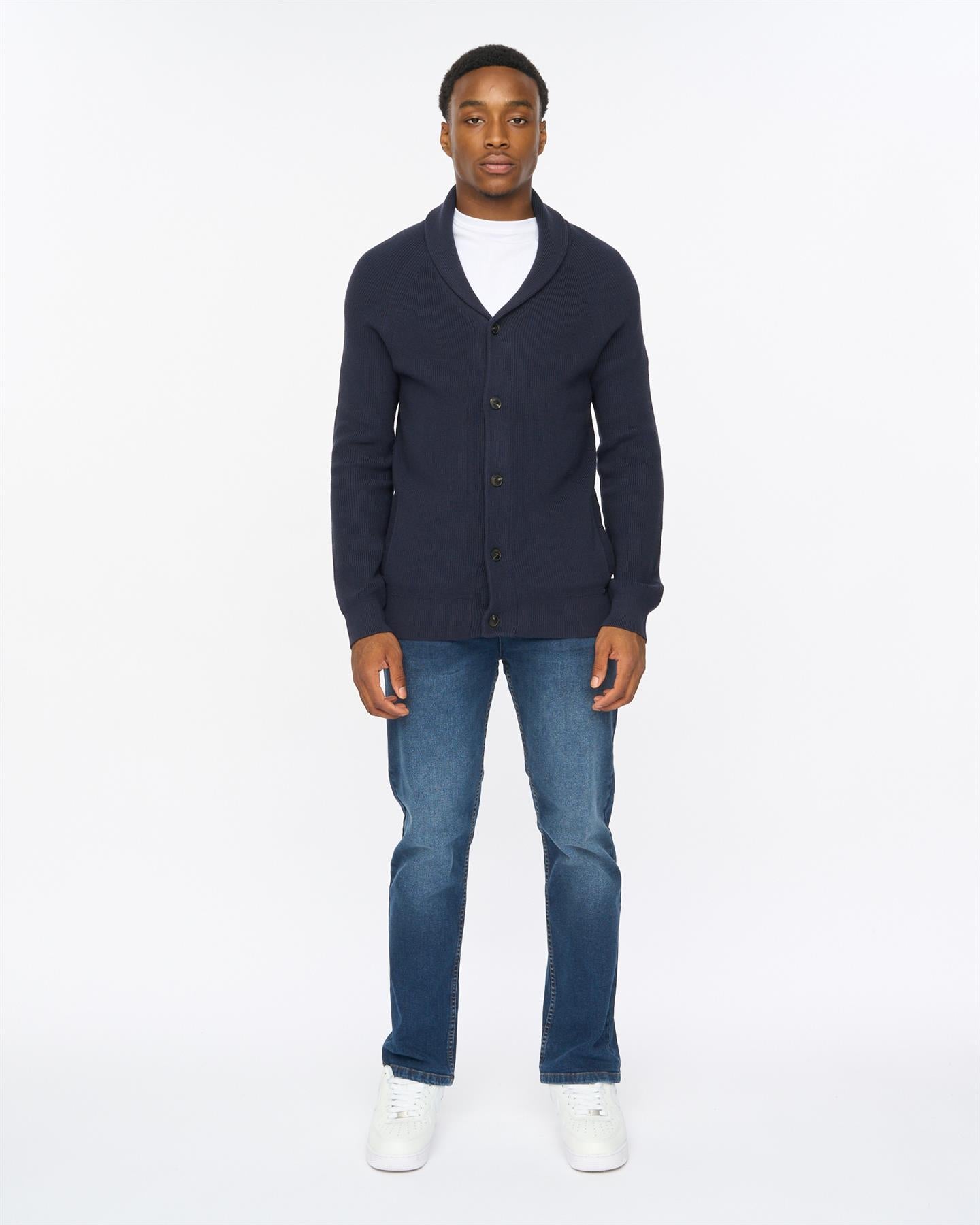 Mens Venosa Shawl Cardigan Navy
